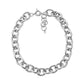 Platinum-Plated Brass Statement Chain Necklace
