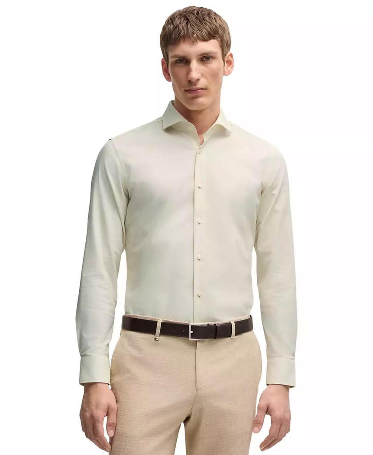 Men's Easy-Iron Slim-Fit Dress Shirt