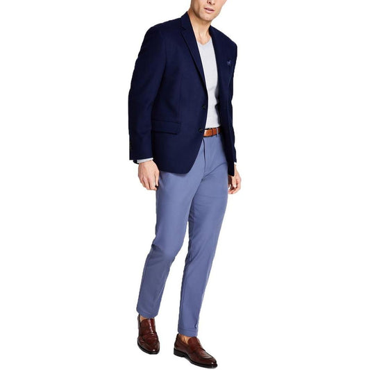 Mens Lined Wool Two-Button Blazer