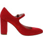 Marlene Womens Suede Buckle Mary Jane Heels