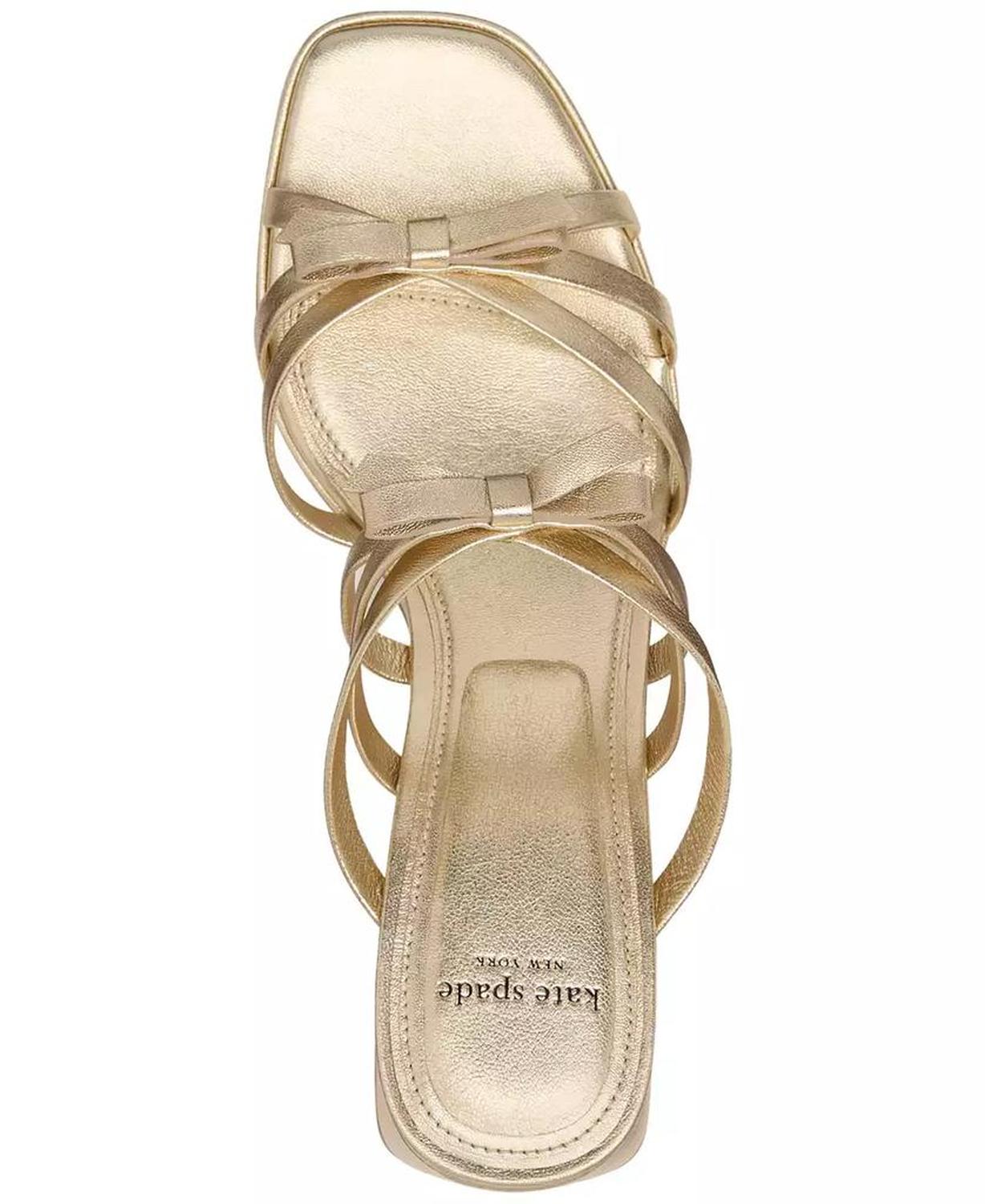 Women's Carolina Bow-Trim Block-Heel Sandals