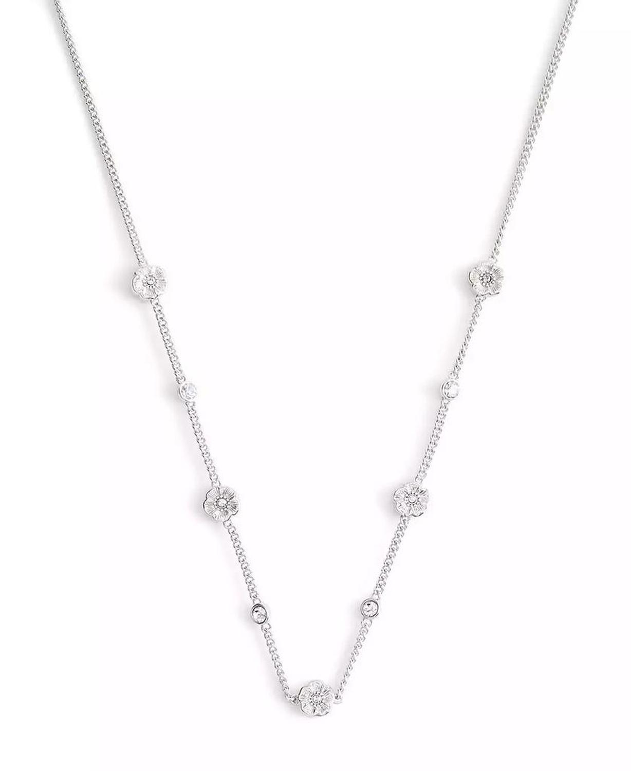 Faux Stone Signature Tea Rose Strand Necklace