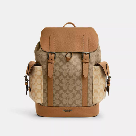 Coach Outlet Hudson Backpack In Colorblock Signature Canvas