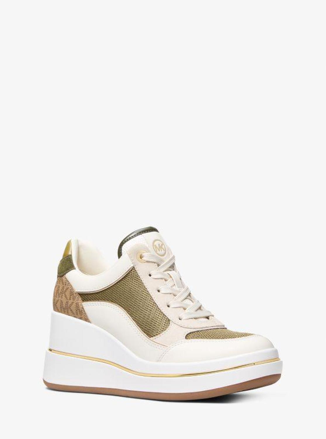 Emmy Mixed-Media Wedge Trainer