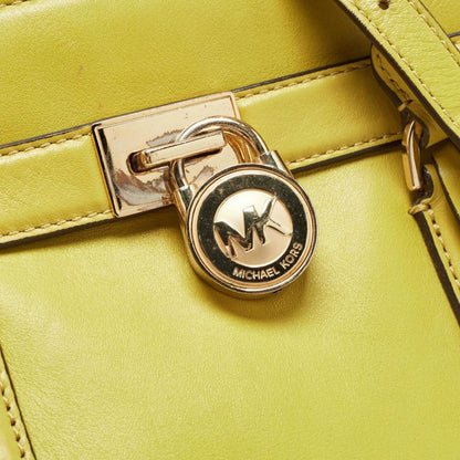 Michael Kors Lime Leather Hamilton Tote