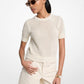 Cotton and Cashmere Mesh Short-Sleeve Sweater