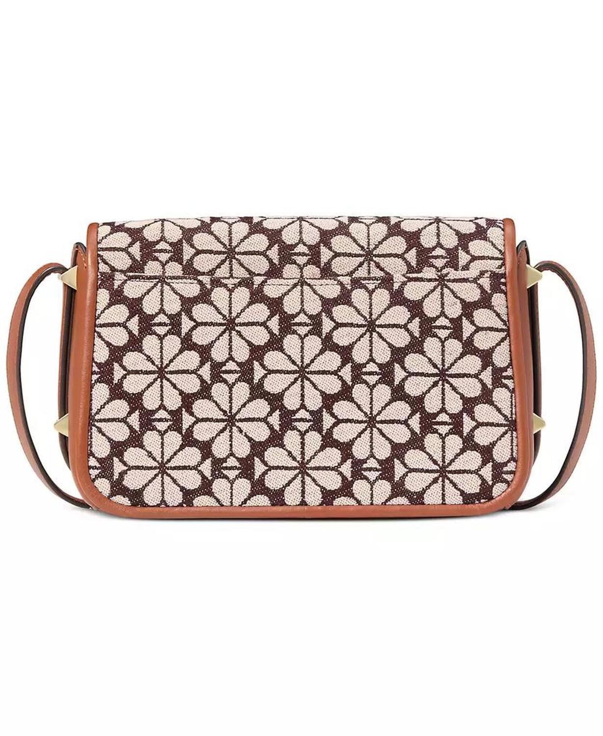 Spade Flower Jacquard Flap Crossbody