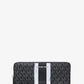 Jet Set Travel Large Signature Logo and Metallic Continental Wallet