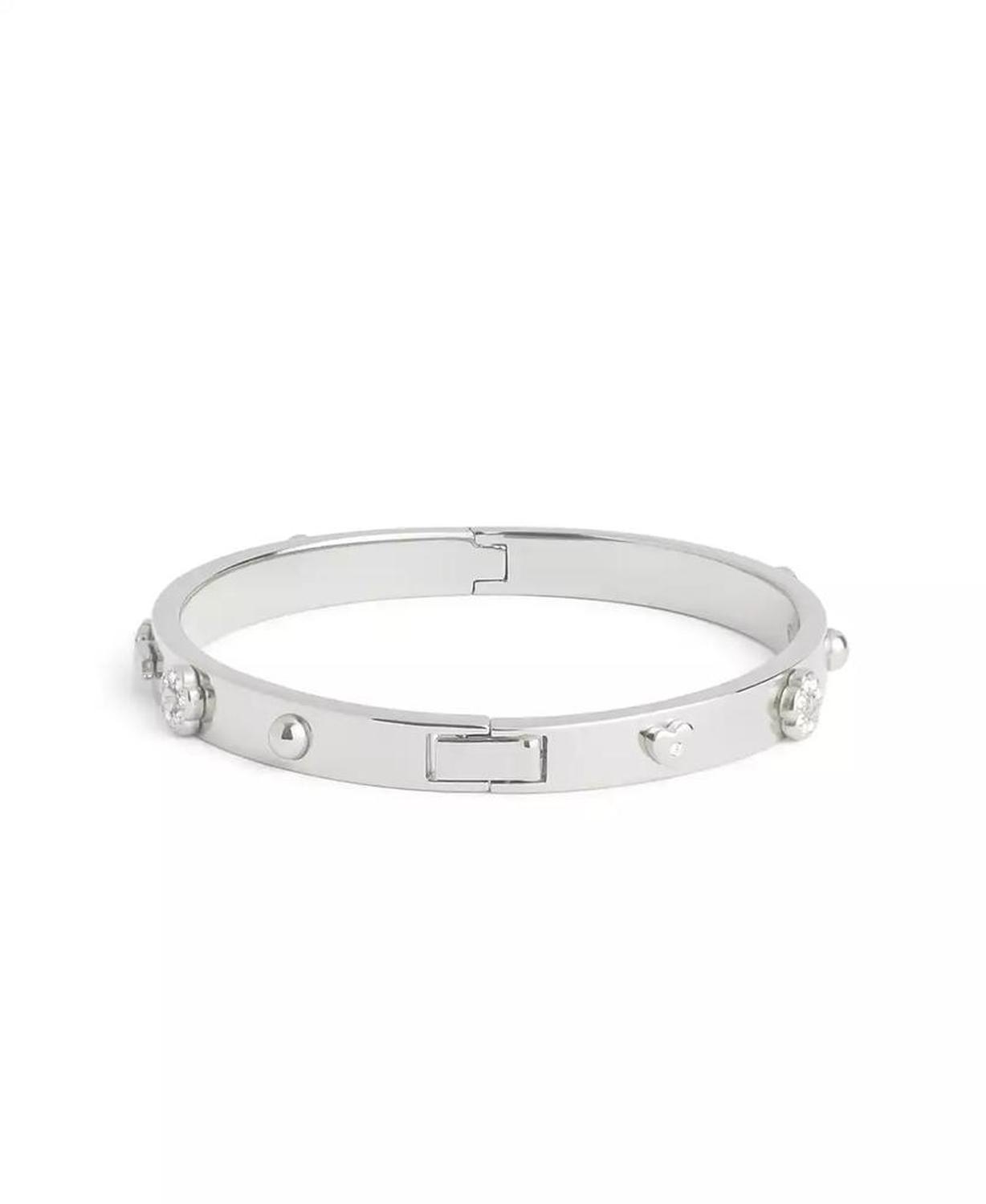 Faux Stone Signature Mixed Motif Bangle Bracelet