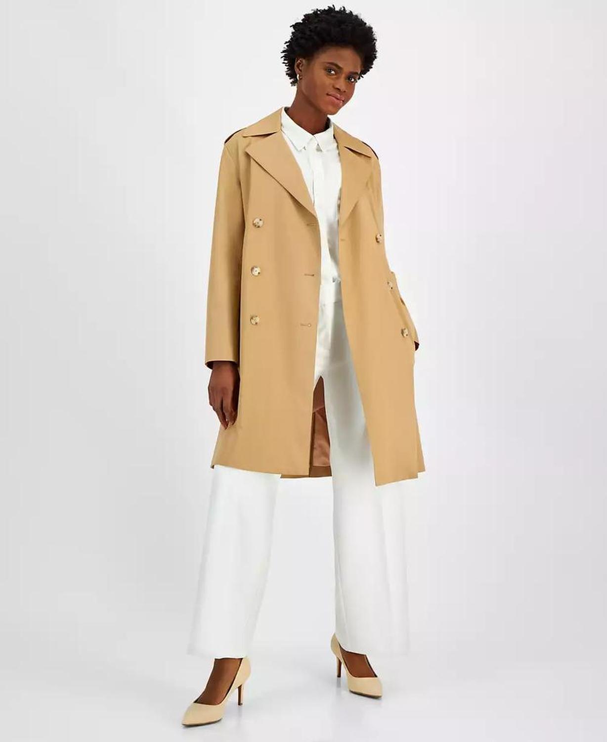 Women's Classic Double-Breast Trench Coat