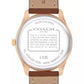 Men's Oliver Saddle Leather Calfskin Strap Watch, 41mm