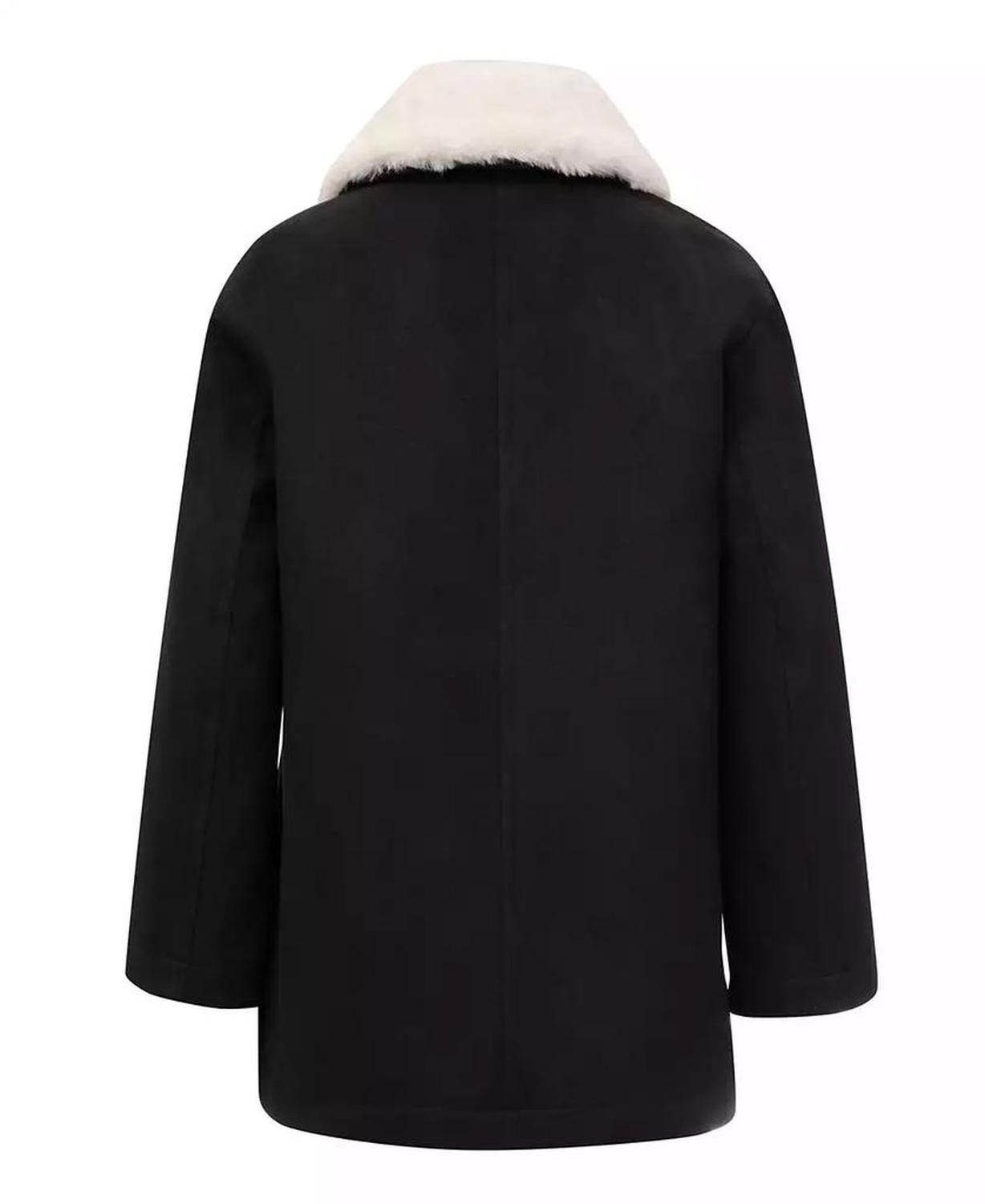 Toddler & Little Girls Faux Wool Jacket