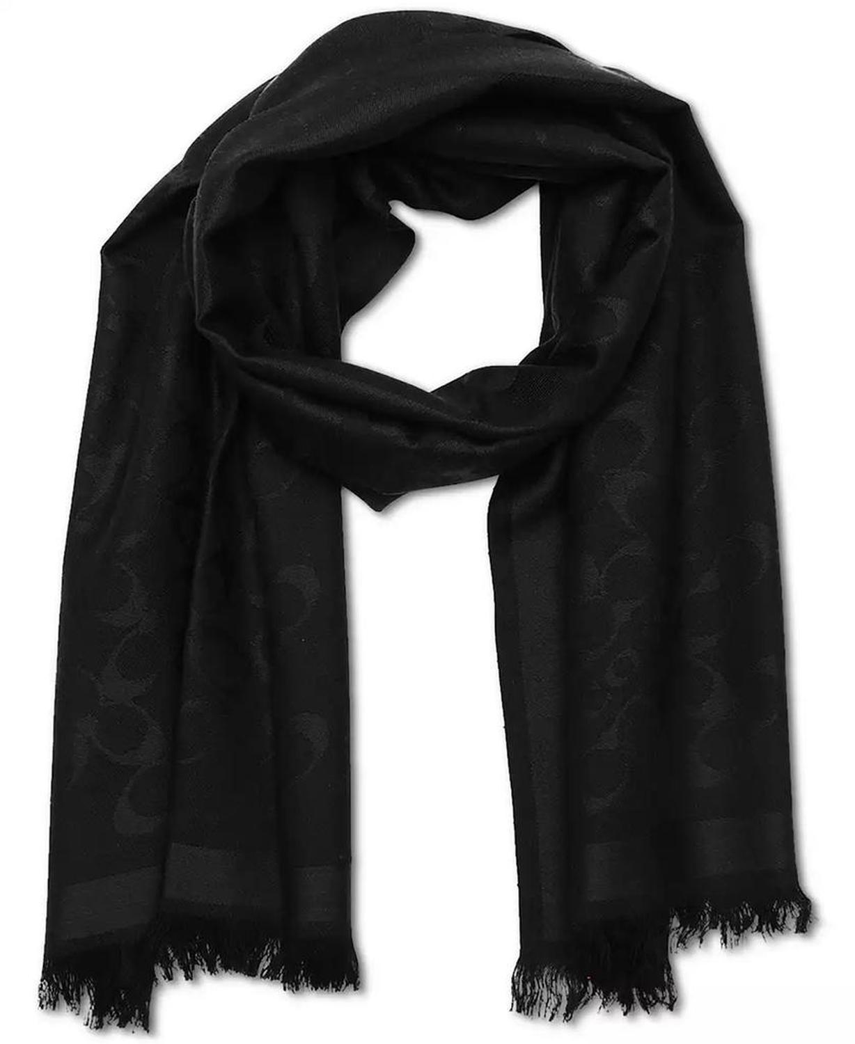 Women's Signature C Logo Fringe-Trim Scarf