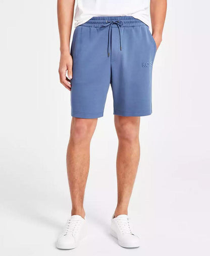 Men's Athletic-Fit Stretch Textured Logo 9" Shorts