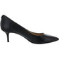 Flex Womens Leather Covered Heel Kitten Heels