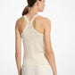Ribbed Superfine Linen and Cotton Blend Tank Top