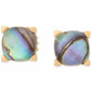 Gold-Tone Color Cubic Zirconia Stud Earrings