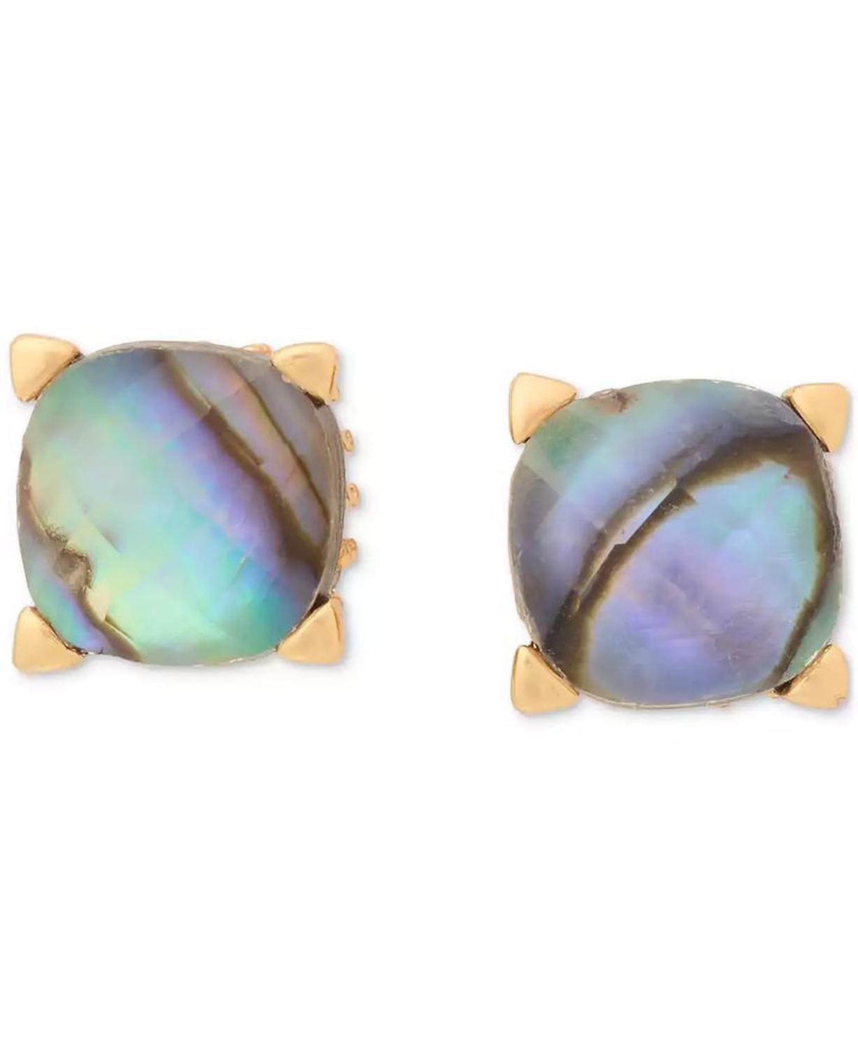 Gold-Tone Color Cubic Zirconia Stud Earrings