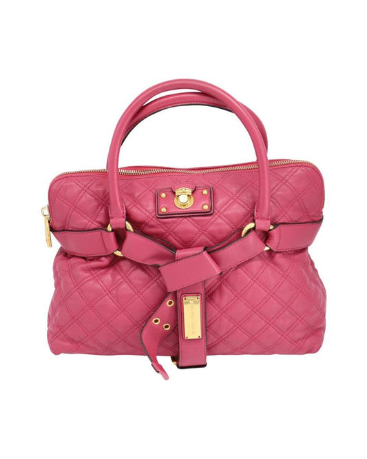 Marc Jacobs Bruna Quilted Tote in Pink Leather