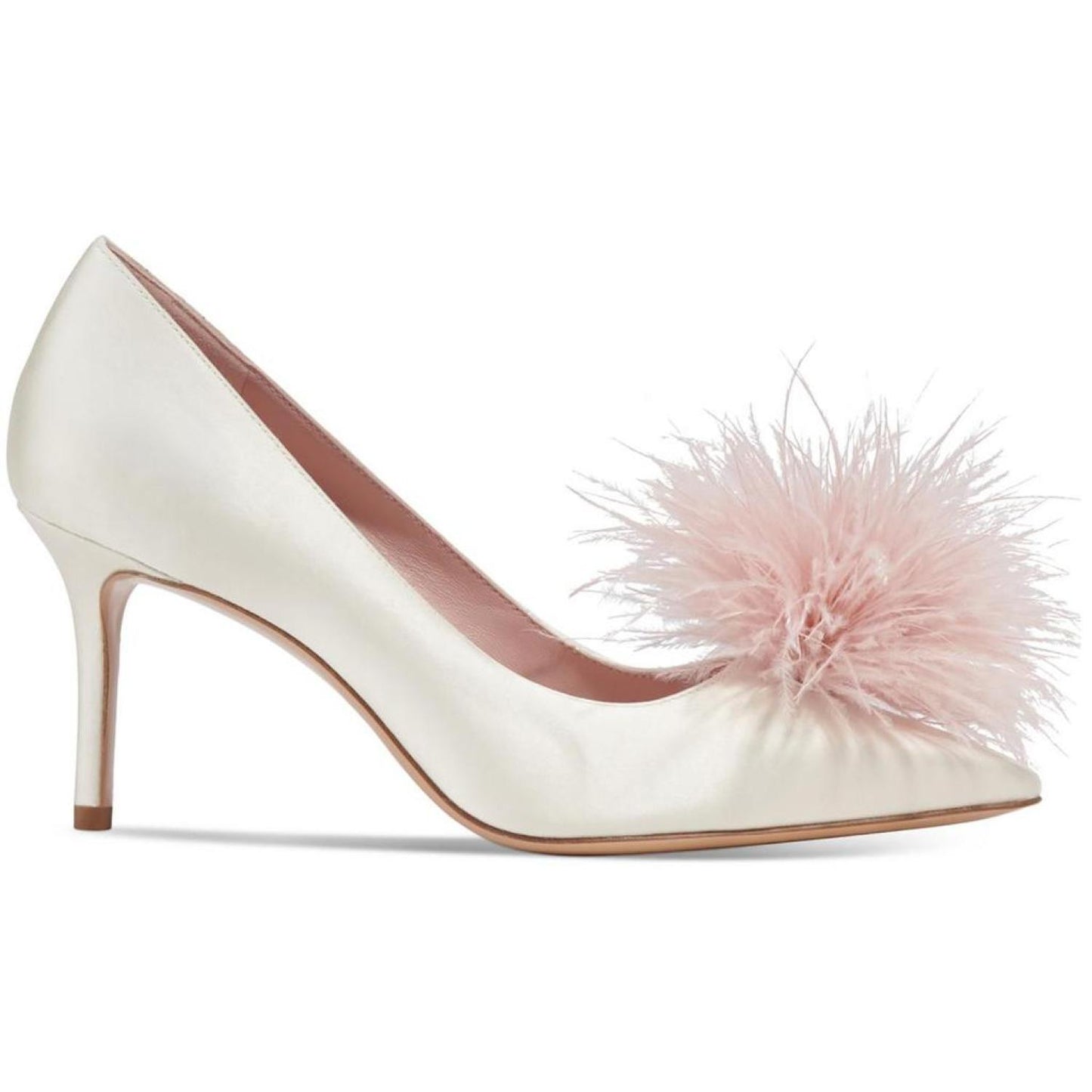 Marabou Heel Womens Slip-On Dressy Pumps