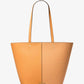 Flora Large Signature Logo and Leather Tote Bag