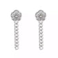 Faux Stone Signature Tea Rose Front Back Earrings