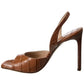 Marisa Croc-Embossed Leather Slingback Sandal