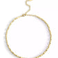 Gold Beveled Signature C Link Choker Necklace