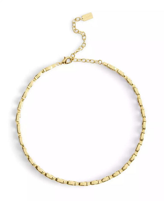 Gold Beveled Signature C Link Choker Necklace