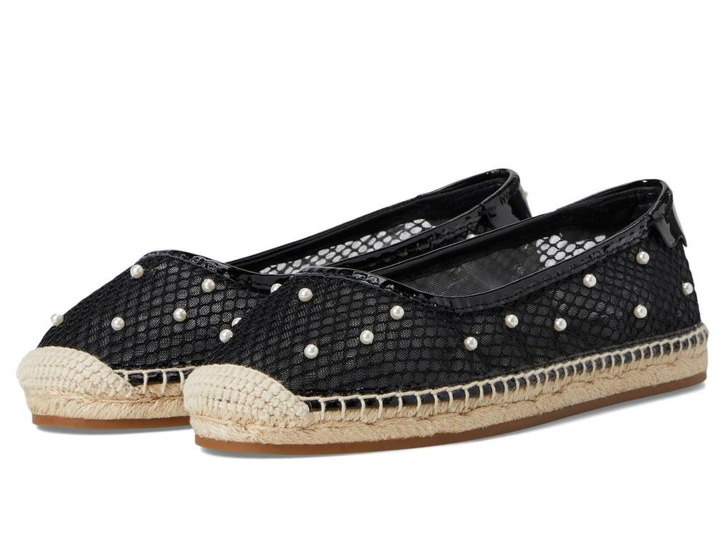 Pearl Fishnet Espadrille Ballet Flat