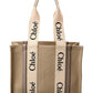 Chloé Woody Medium Canvas & Leather Tote