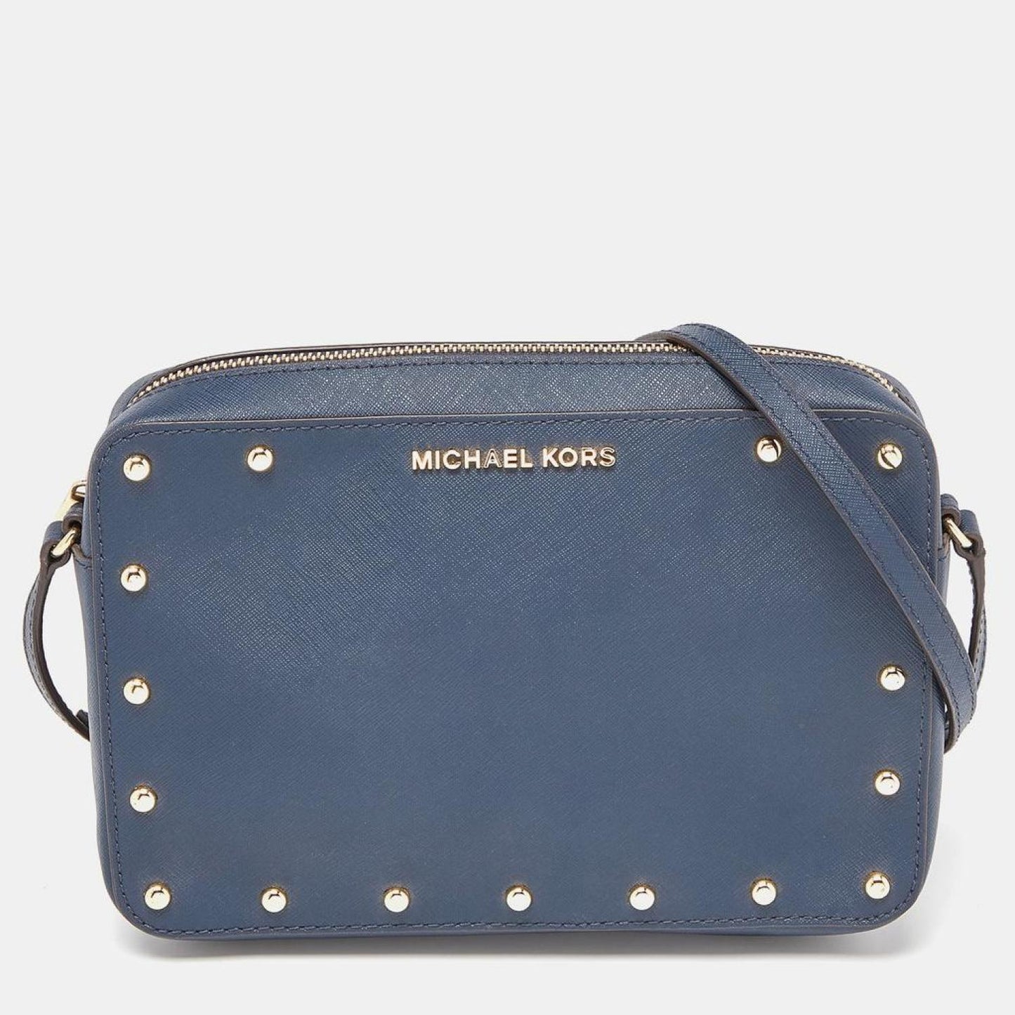 Michael Kors Leather Sandrine Stud Crossbody Bag