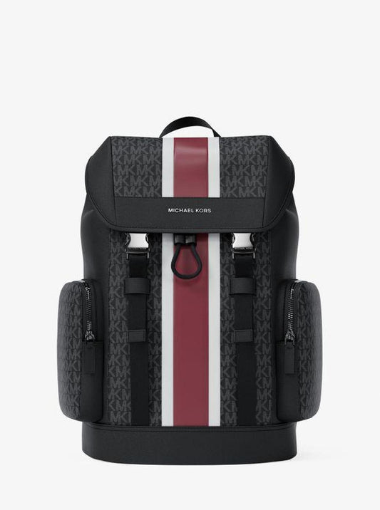 Cooper Medium Striped Signature Logo City Backpack