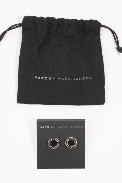 Marc Jacobs Logo Circular Earrings  / Silver Base Metal