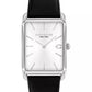 Men's Elliot Black Leather Strap Watch, 32 x 36mm