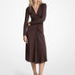 Ruched Stretch Matte Jersey Dress