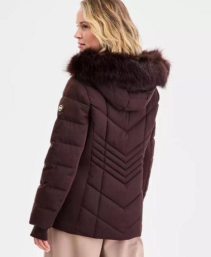 Women's Faux-Fur-Trim Hooded Puffer Coat, Exclusively at Macy's