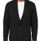 Mens Heathered Ribbed Knit Cardigan Sweater