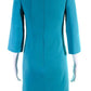 Michael Kors Collection Womens Wool Darted 3/4 Sleeve Sheath Dress Blue