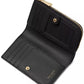 Deco Quilted Leather Compact Wallet