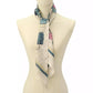 Stacked Tabby Bags Print Silk Skinny Scarf