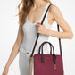 Laila Medium Color-Block Pebbled Leather Satchel