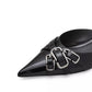 The Emma Buckle Patent Leather Kitten-Heel Mules