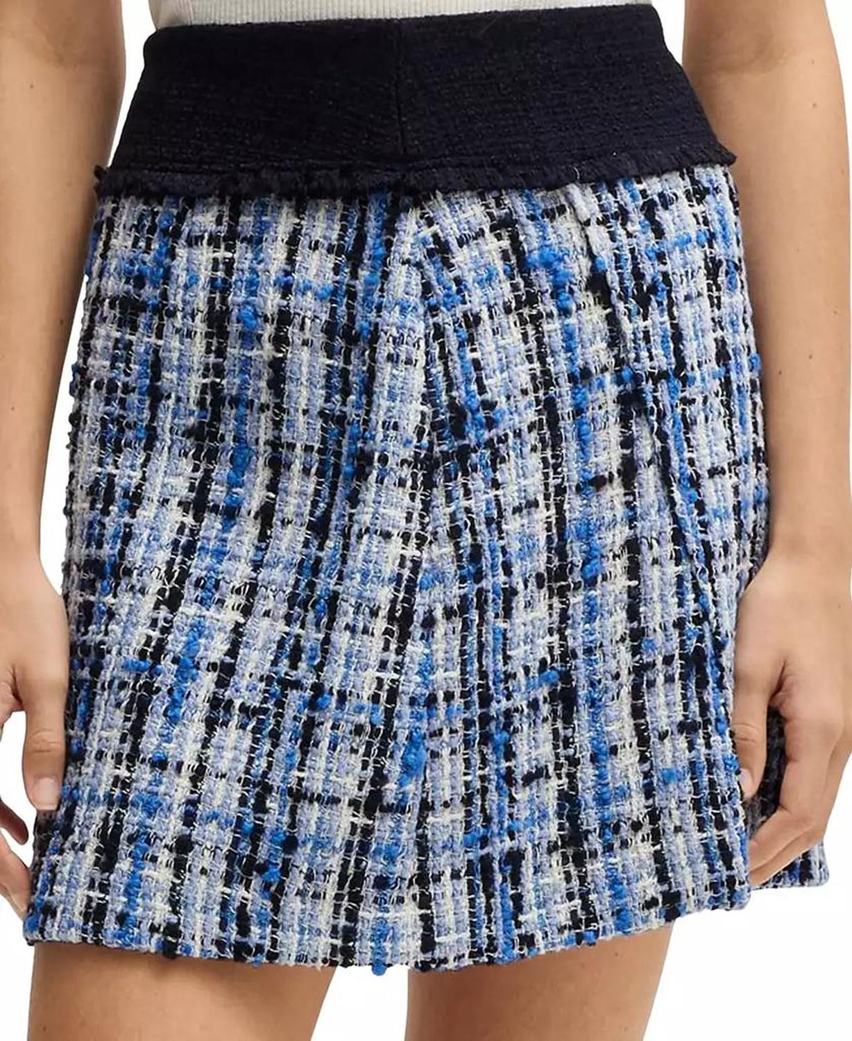 Women's Multicolored Tweed Mini Skirt