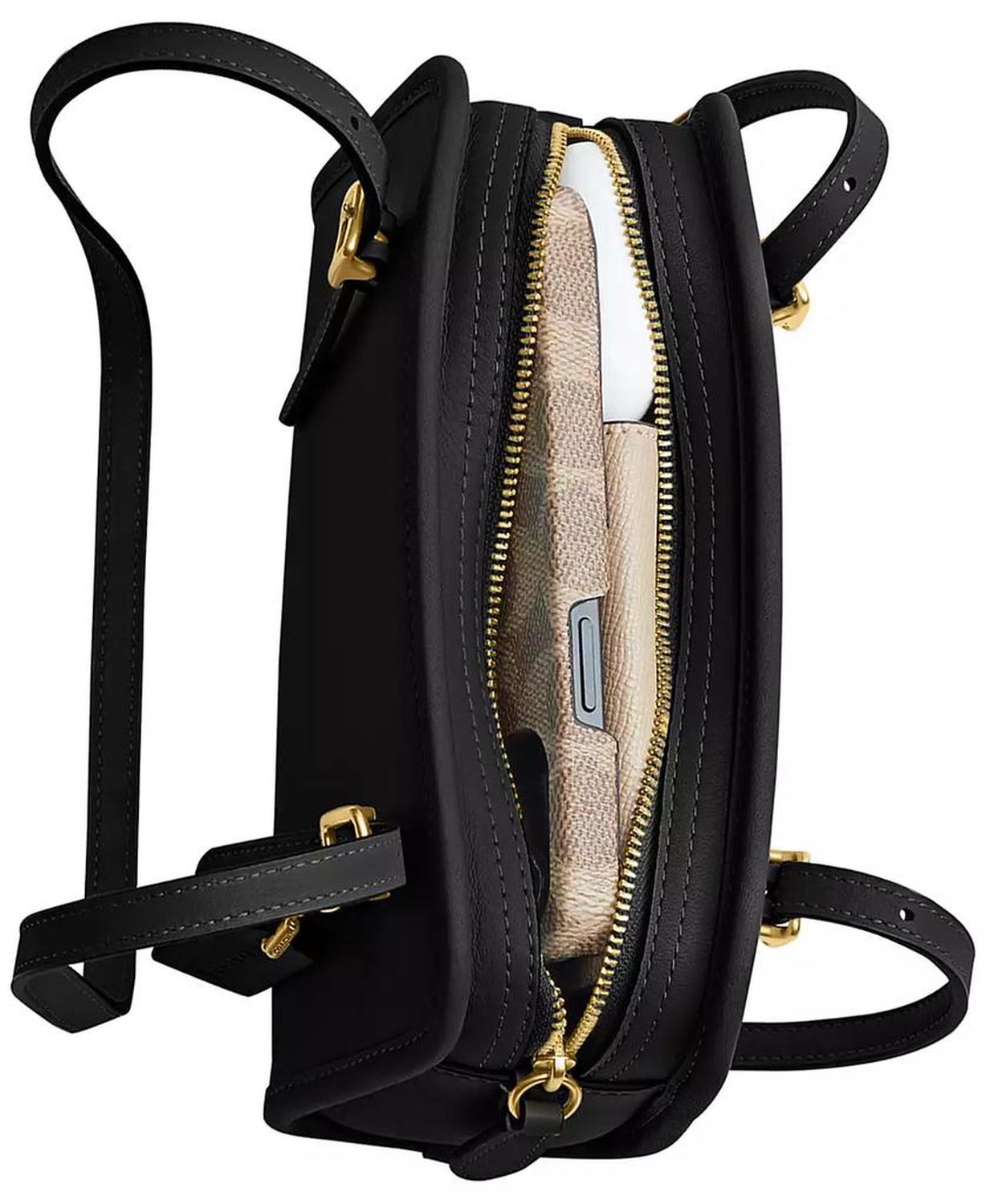 Swing Zip Leather Shoulder Bag 20