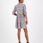 Women's Dorena Printed Tie-Neck A-Line Dress