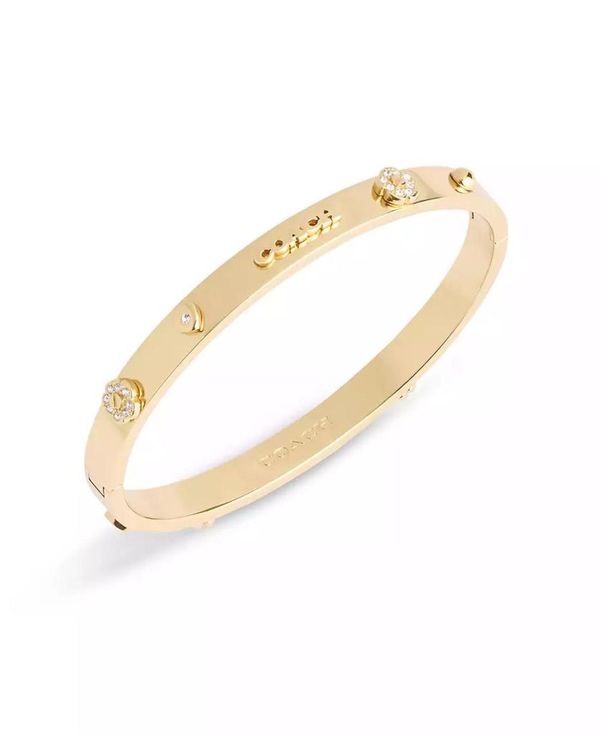 Faux Stone Signature Mixed Motif Bangle Bracelet