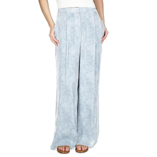 Petite Floral-Print Wide-Leg Pants