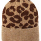 Women's Leopard Crown Cuff Beanie