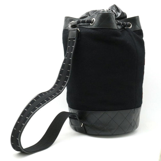 Chanel Drawstring  Wool Shoulder Bag (Pre-Owned)